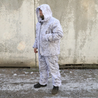 Тактичний зимовий маскувальний костюм. Маскхалат білий. Камуфляжний костюм "Multicam Alpine". Розмір 48-60 - изображение 4