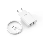 Мережевий зарядний пристрій Remax Jane + кабель USB 2.0 to Lightning 1М Білий (RP-U35-L)