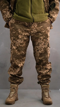 Тактичні штани ЗСУ військові армійські Softshell піксель розмір 56 - зображення 1