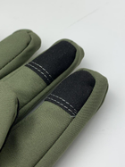 Водонепроникні тактичні зимові рукавички на флісі олива розмір М - зображення 3