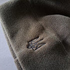Комплект шапка и бафф флисовая тактическая мужская женская зимняя с гербом Украины TACTICAL Темная олива (шапкабаф1) - изображение 10