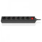 Сетевой фильтр питания REAL-EL RS-6 Protect M 3m, black (EL122300034)