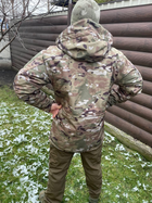 Куртка демісезонна подовжена тактична військова мультикам Soft Shell Single Sword для ЗСУ XXXL - зображення 6