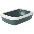 Лоток туалет с бортиком для котов Savic Iriz Nordic Litter Tray 42х31х12.5 см серо-зеленый (0263_0WMG)