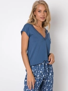 Piżama (t-shirt + spodnie) Aruelle Felicity piżama długa XS Niebieski/Biały (5904541437316) - obraz 3