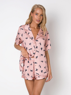 Піжама (сорочка + шорти) Aruelle Polly pajama short M Рожевий/Чорний (5904541439198)