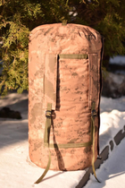 Тактический баул 120 литров армейский военный для ВСУ сумка рюкзак походный для передислокации цвет койот мультикам - изображение 6