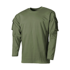 Лонгслів MFH, US, з карманами на рукаві, 100% Cotton, Olive, M