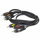 Кабель передачі відео Atcom Audio-Video 3RCA > 3RCA, пакет, довжина 0,8 м. (10808)