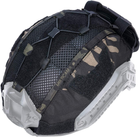 Кавер IDOGEAR для тактичного шолома з чохлом для батареї NVG, Multicam Black - зображення 1