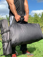 Баул 100 литров армейский военный ЗСУ тактический сумка рюкзак 74*40 см походный черный - изображение 6