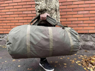 Рюкзак сумка баул олива 120 л військовий ЗСУ тактичний баул, баул армійський APR-4 - зображення 9