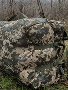 Баул 100 літрів армійський військовий ЗСУ тактичний сумка рюкзак 74*40*34 см похідний піксель - зображення 3