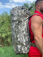 Баул 100 літрів армійський військовий ЗСУ тактичний сумка рюкзак 74*40*34 см похідний піксель - зображення 6