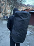 Рюкзак сумка баул чорний 130 л військовий ЗСУ тактичний баул, баул армійський - зображення 5