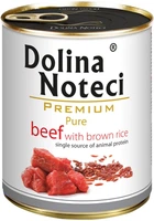 Вологий корм Dolina Noteci Pure для собак з алергією з яловичиною та коричневим рисом