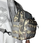 Тактическая сумка Оксфорд 600D 6л серый пиксель Без бренду - изображение 3