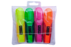 Набір з 4-х текст-маркерів Buromax Neon з гумовими вставками (BM.8904-84)