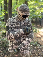 Кофта флисовая мужская военная тактическая с липучками под шевроны ВСУ (ЗСУ) Пиксель 8714 56 размер хаки (OR.M-4431801) - изображение 3