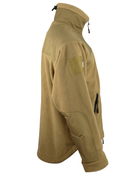 Кофта флисовая военная тактическая KOMBAT UK мужская с липучками под шевроны ВСУ Defender Fleece S койот (OR.M_75B7C3B9B4E0) - изображение 3