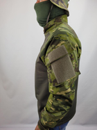 Рубашка мужская военная тактическая с липучками ВСУ (ЗСУ) Ubaks Убакс 20221840 7250 XXL 54 р зеленая (OR.M-4363148) - изображение 2