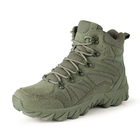 Ботинки тактические Lesko GZ702 Green р.41 военная обувь на шнуровке демисезон taktical (SK-9866-42414) - изображение 4