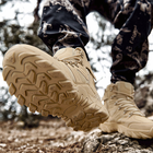 Ботинки тактические Lesko GZ702 Sand Khaki р.40 мужская дышащая спецобувь для военных (SK-9867-42421) - изображение 6
