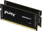 Оперативна памʼять Kingston Fury SODIMM DDR5-4800 65536MB PC5-38400 (Kit of 2x32768) Impact 2Rx8 Black (KF548S38IBK2-64)