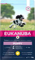 Sucha karma dla szczeniąt EUKANUBA Growing Puppy Medium Breed z kurczakiem 3kg (8710255122595) - obraz 1