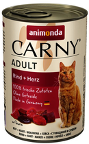 Вологий корм для котів Animonda Carny Adult яловичина та сердечка 400 г (4017721837200) - зображення 1