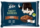 Вологий корм для котів Purina Felix Tasty Shreds з качкою та індичкою 4 x 80 г (8445290018663) - зображення 1