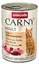 Вологий корм для котів Animonda Cat Carny Adult індичка, куряча печінка 400 г (4017721838245) - зображення 1