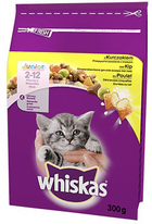 Sucha karma dla kotów WHISKAS Junior z kurczakiem 300g (5900951014079)