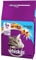 Sucha karma dla kotów WHISKAS z tuńczykiem i warzywami 1,4 kg (5900951259166)