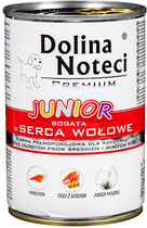 Mokra karma dla psów Dolina Noteci Premium Junior Serca wołowe 0.40 kg (5902921300403) - obraz 1