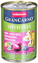 Mokra karma dla psów Animonda GranCarno Superfoods z wołowiną i burakiem 400 g (4017721824361) - obraz 1