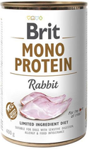 Вологий корм для собак Brit Mono Protein Кролик 400 г (8595602555376) - зображення 1