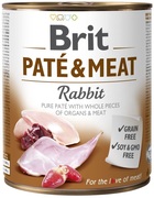 Mokra karma dla psów Brit Pate & Meat z królikiem 800 g (8595602557547) - obraz 1