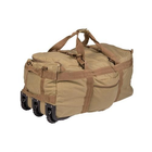 Сумка транспортная MIL-TEC "COMBAT DUFFLE BAG WITH WHEEL" Coyote с тремя колесами на 118 литров