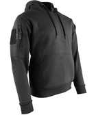 Кофта худі військова тактична KOMBAT UK чоловіча з липучками під шеврони Tactical Hoodie XL чорний TR_kb-th-blk-xl