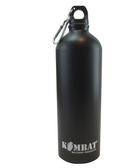 Фляга тактична армійська алюмінієва KOMBAT UK ЗСУ (ВСУ) Aluminium Water Bottle 1000ml чорний TR_kb-awb1000-blk - зображення 1