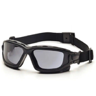 Тактичні окуляри з ущільнювачем Pyramex i-Force Slim Anti-Fog Сірі захисні для стрільби військові - зображення 1