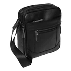 Чорна шкіряна сумка Borsa Leather 10m223-black 4422728