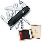 Комплект Victorinox Нож Climber Black 1.3703.3 + Подарочная коробка для ножа 91мм vix-2 - изображение 1