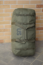 Сумка баул тактична US 120 л військова армійська тактична сумка баул колір олива/хакі для передислокації для ЗСУ - зображення 3