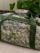 Баул 100 літрів військовий армійський тактичний сумка рюкзак похідний речовий піксель для ЗСУ - зображення 5