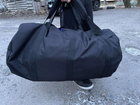 Рюкзак сумка баул чорний 130 літрів тактичний ЗСУ, армійський баул - зображення 2