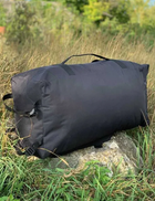 Баул 100 літрів військовий ЗСУ тактичний сумка рюкзак для речей похідний колір чорний передислокація - зображення 8