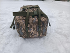 Сумка рюкзак баул 100 літрів військовий тактичний баул ЗСУ армійський баул колір Піксель 3248 - зображення 7