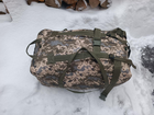 Сумка рюкзак баул 100 літрів військовий ЗСУ тактичний баул колір піксель 3245 - зображення 10
